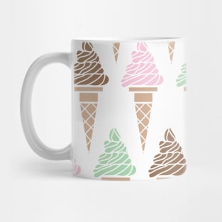 Cute Pastel Summertime Ice Cream Cones Pattern Mug